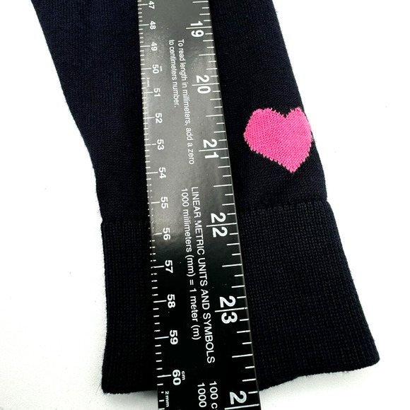 TALBOTS Plus Women's 3X Soft Light Sweater Navy Blue Colorful Hearts Pullover‎ - Picture 9 of 9